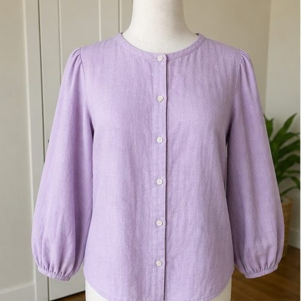Lilac Puff Sleeve Top
